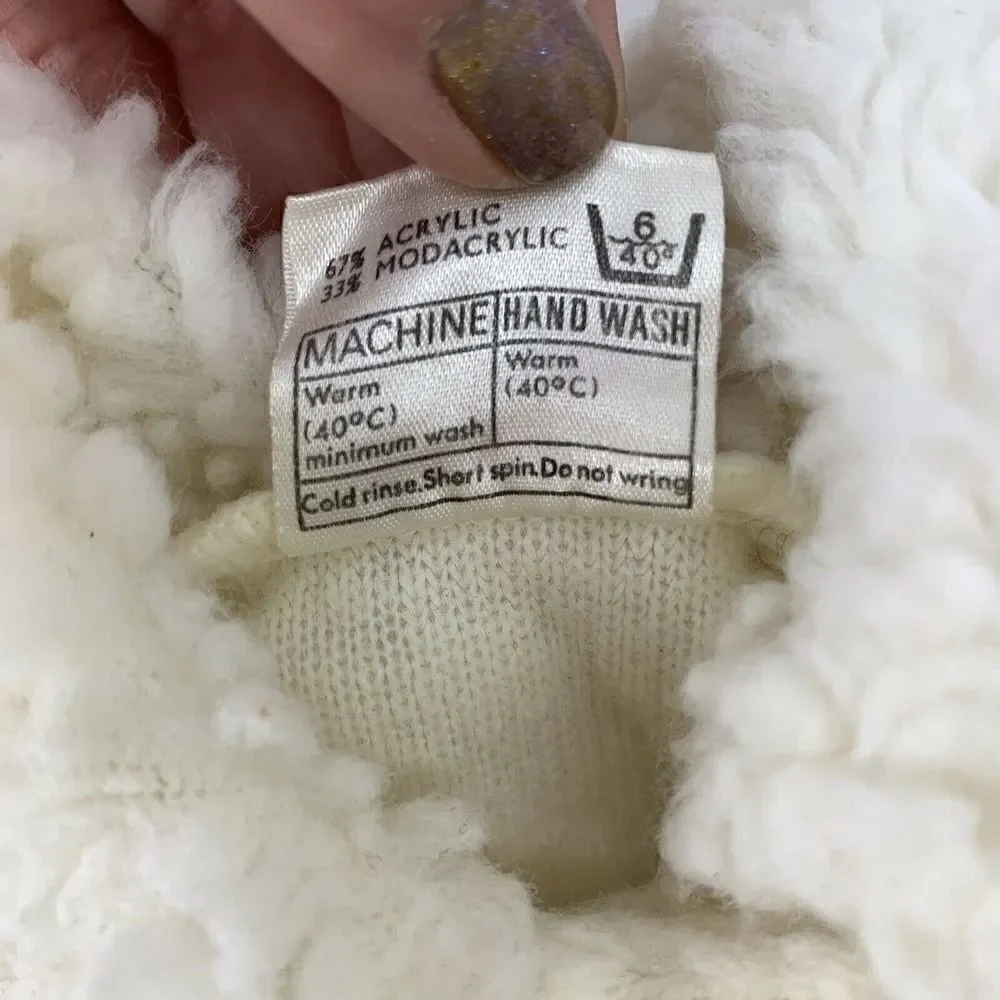 Basil Brush Vintage Sherpa White Peacoat 0-9 M